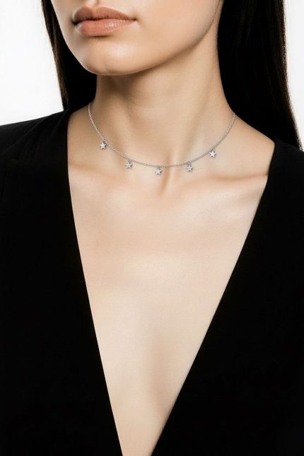 Colier silver stars